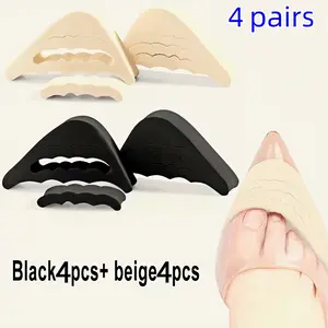 4 Pairs Shoe Toe Inserts Half Size Padding, Anti-Slip Insole for High Heels, Adjustable Foot Pad for Narrowing Shoes, Perfect for High Heel Lovers