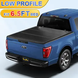TonnePlus FRP Low-profile Hard Tri-Fold Truck Bed Tonneau Cover Compatible with 2015-2026 Ford F-150 ; Lightning | 6.5FT (78.9") Bed |