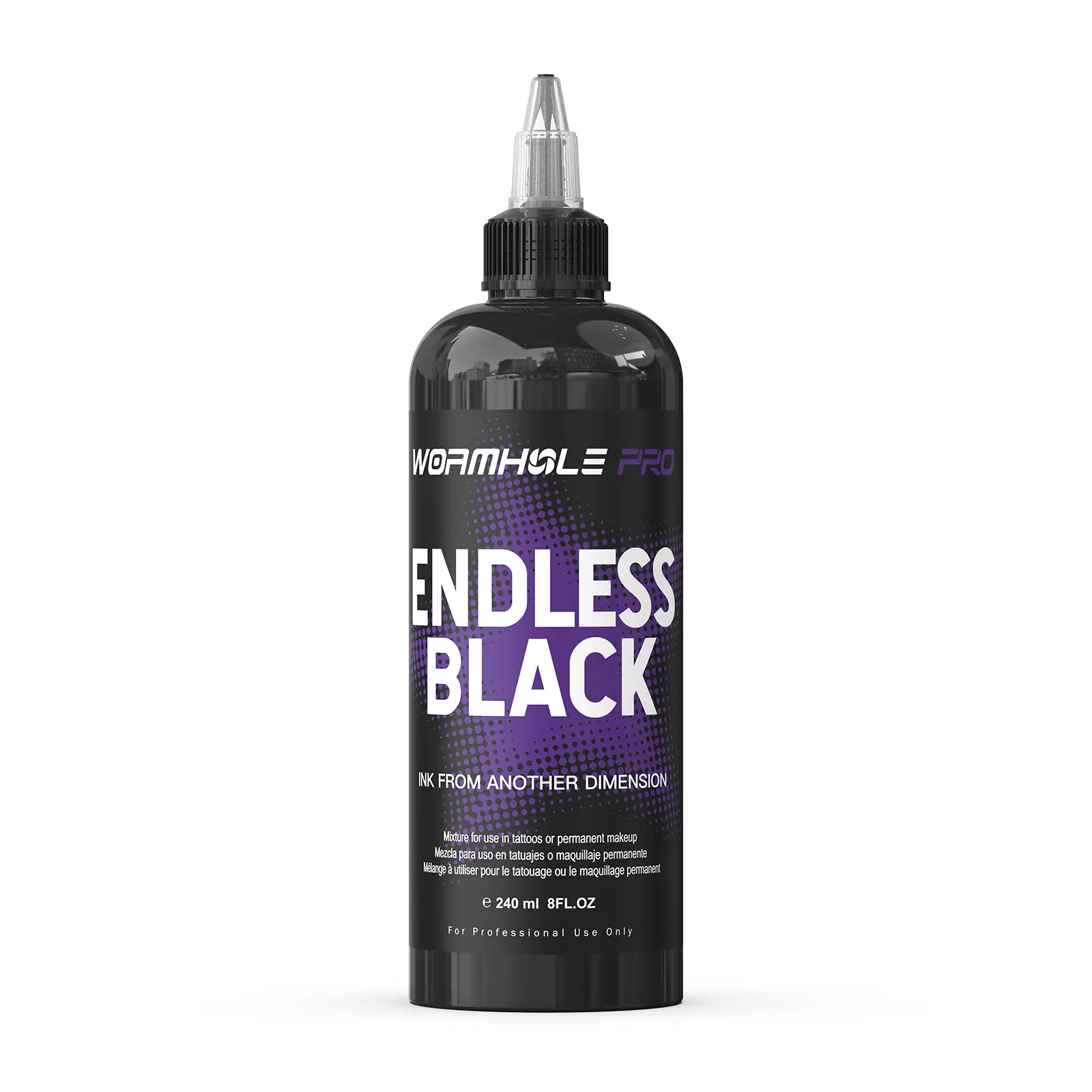 WORMHOLEPRO Endless Black Tattoo Ink, Ultra-Dark Professional Pigment, Vegan & Fade-Resistant, 1oz & 8oz Sizes, Artist-Grade for Bold Lining & Blackwork summeressentials DealsforYouDays SummerWins