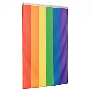 Vibrant 5-ft Rainbow Pride Flag with Grommets