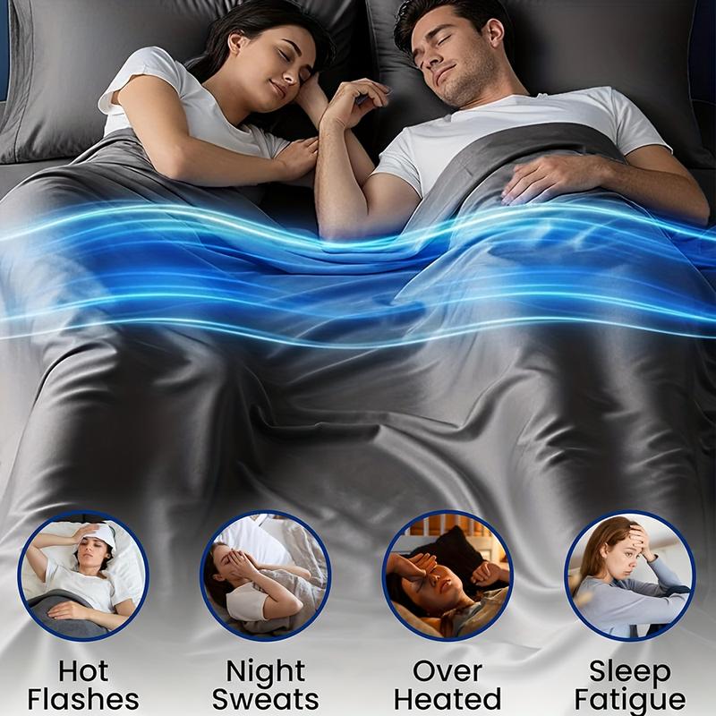 Ultra Deep Pocket Fitted Sheet Set 4PCS, Breathable Cool Ice Silk Bed Sheet Set, Luxury Hotel Style Bedding, Super Soft Wrinkle-Free & Skin-Friendly Bed Linen, Perfectly Fits Ultra Thick Mattresses, All-Season Comfort Premium Bedding Set