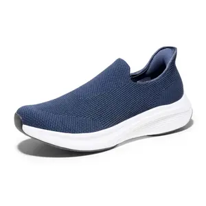 BRUNO MARC Men's Hands-Free Slip-On Loafers - Rubber Sole, Soft Flat Walking Shoes, Breathable Knit Effortless Slip-Speed Cushioning Casual Trainers BRUNO MARC Men's Hands-Free Slip-On Loafers - Rubber Sole, Soft Flat Walking Shoes, Breathable Knit Effortless Slip-Speed Cushioning Casual Trainers