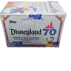 Topps Disneyland 70th Anniversary Box - Official Trading Cards with 2 Exclusive Pink Shimmer Parallels per Box(price is single pack)