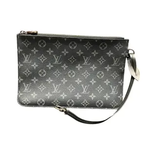 Pre-owned Louis Vuitton Canvas Small Leather Goods Cabas Light Monogram Eclipse pouch