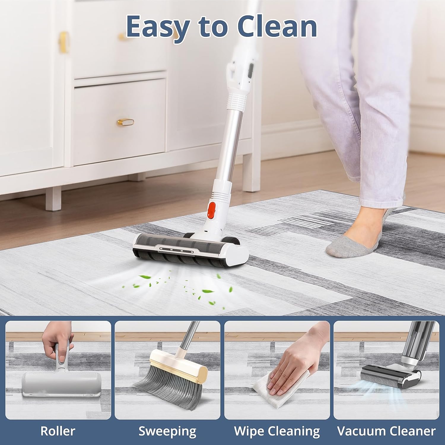 Office Chair Mat, Chair Mat for Hard Floors 48 x 60 Inches, Modern Desk Chair Mat, Floor Mat for Office Chair Low Pile, Non Slip Mat for Under Desk Hardwood Floor, Computer Chair Mat for Hardwood