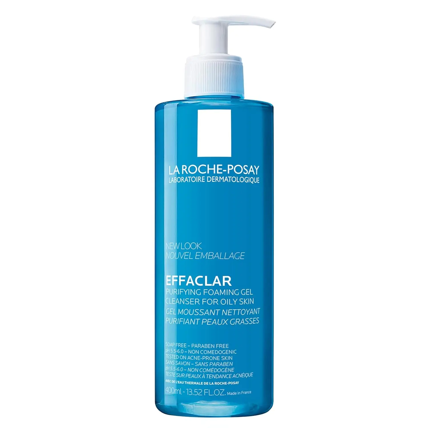 La Roche-Posay Effaclar Purifying Foaming Gel Cleanser for Oily Skin, With Zinc Pidolate To Remove Excess Oil, Alcohol Free & Oil Free, Face Wash For Oily Skin, Dermatologist & Sensitive Skin Tested ​