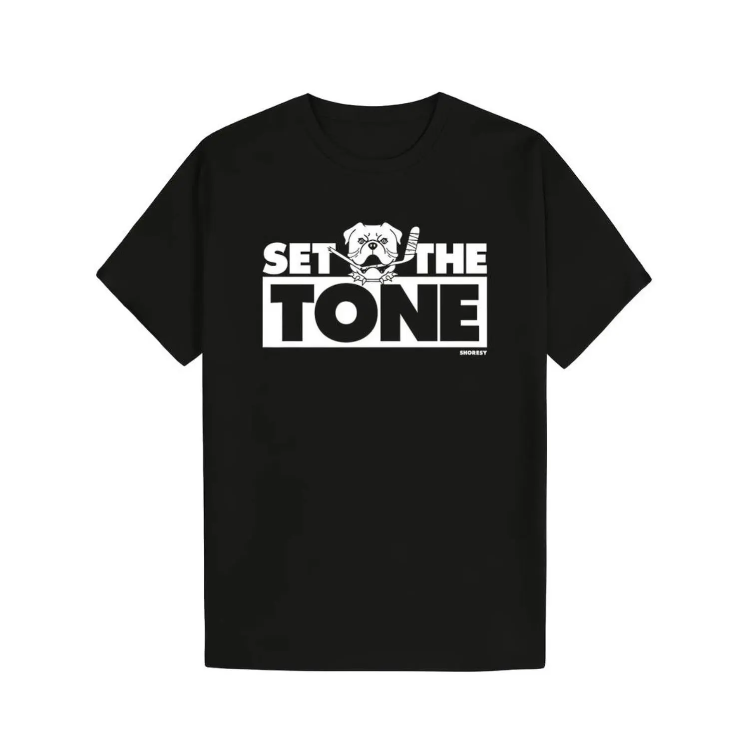 Women's Distressed Look Figure-Flattering Graphic T-Shirt - Shoresy Set The Tone Vintage Print, Casual Short Sleeve 100% Soft Cotton Top, Shortsleeve, Tshirt, Streetwear, Crew Neck, Laughing - Provoking Designs, Fitted Cut, Event‑Ready Tee