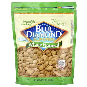 Blue Diamond Almonds, Whole Natural, 25 oz (709 g)