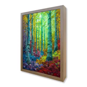 1PC Lightbox 3D Painting Colorful Abstract Forest Canvas Art Print For Living Room Bedroom And Office Decor With Vibrant Nature Inspired Design Adjustable LED Light Box 3D Stereo Painting