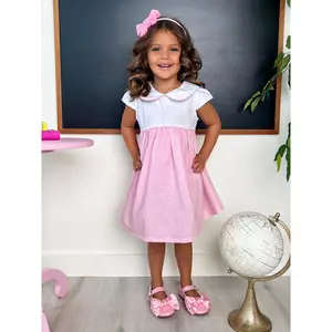 Peter Pan Collar Polka Dot Dress by Kids Couture