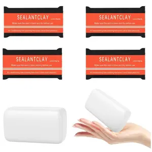 4 count  Seal Putty,  Moldable Duct Seal Repair Clay for Quick Mending Wall Holes, Air Conditioning Openings & Drain Connections(White)