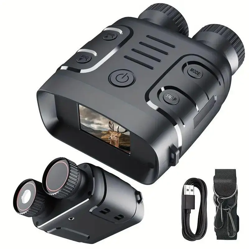 Binocular Night Vision Telescope, 1080p High Definition Binoculars Infrared Night-visions Machine, 5x Binocular Day Night Use Photo Video Taking Digit