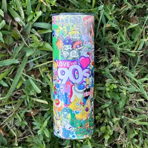 Love the 90's Tumbler 20 oz- Perfect for Your Beverage - Bottle, Drinkware