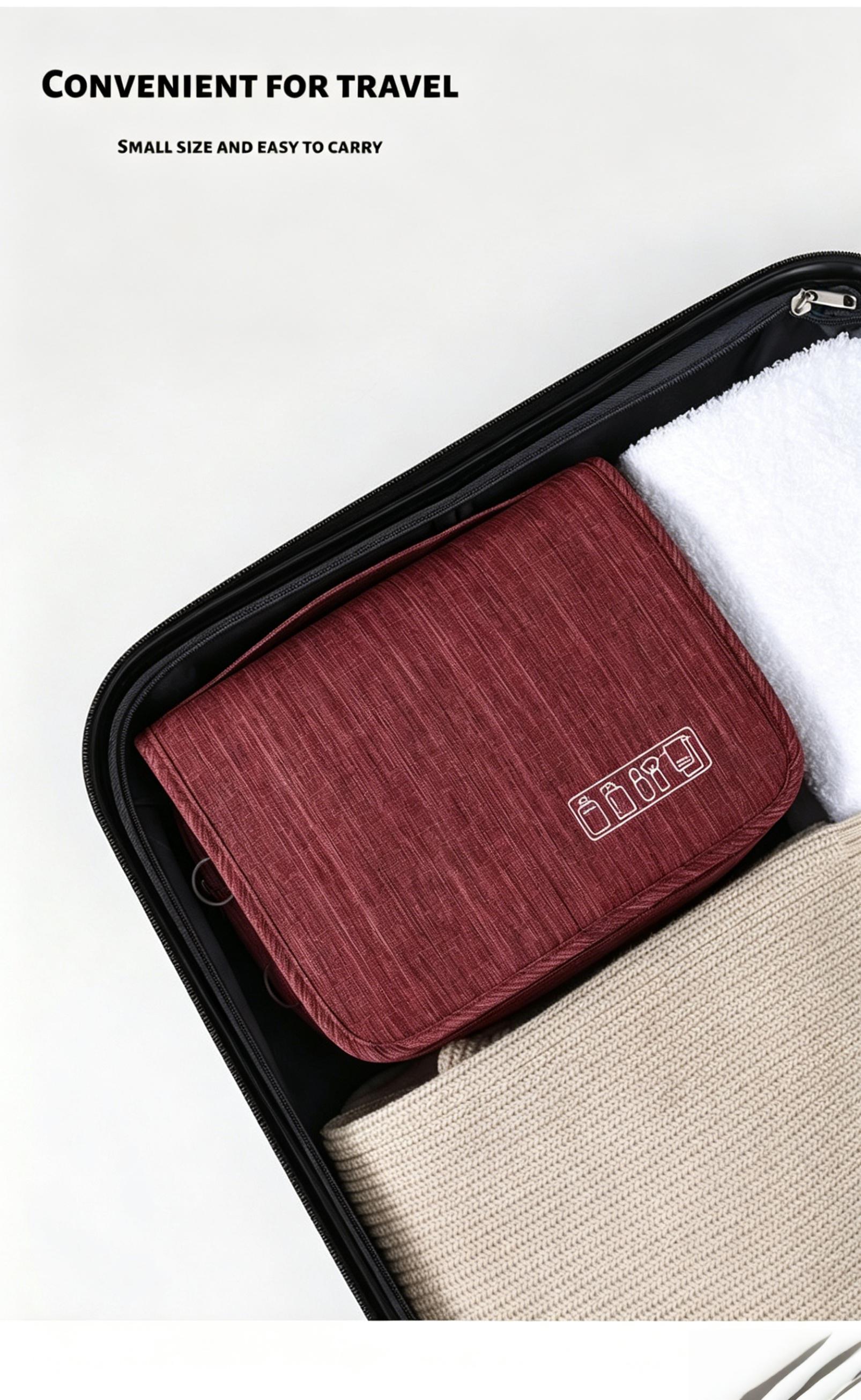 Large Capacity Toiletry Organiser Bag Suitable For Travel And Business Trips Multiple Compartments For Storage Dry-Wet Separation