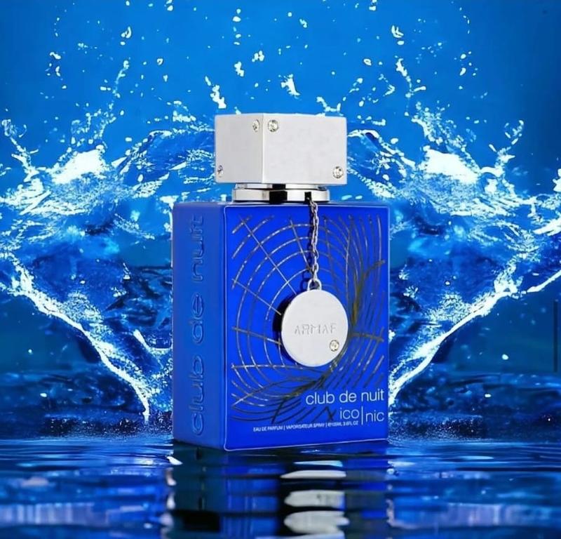 ARMAF Club de Nuit Blue Iconic for Men Eau de Parfum Spray, 3.6 Ounce  / 105 ml   | Notes Grapefruit, Mint, Lemon, Jasmin, Amber Fragrance Perfume
