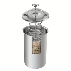 Stainless Steel Ham Maker Meat Press Cooker For Making Healthy Homemade Deli Meat With Thermometer - Kitchen Bacon Meat Pressure Cookers Boiler Pot Pan Stove For Restaurant