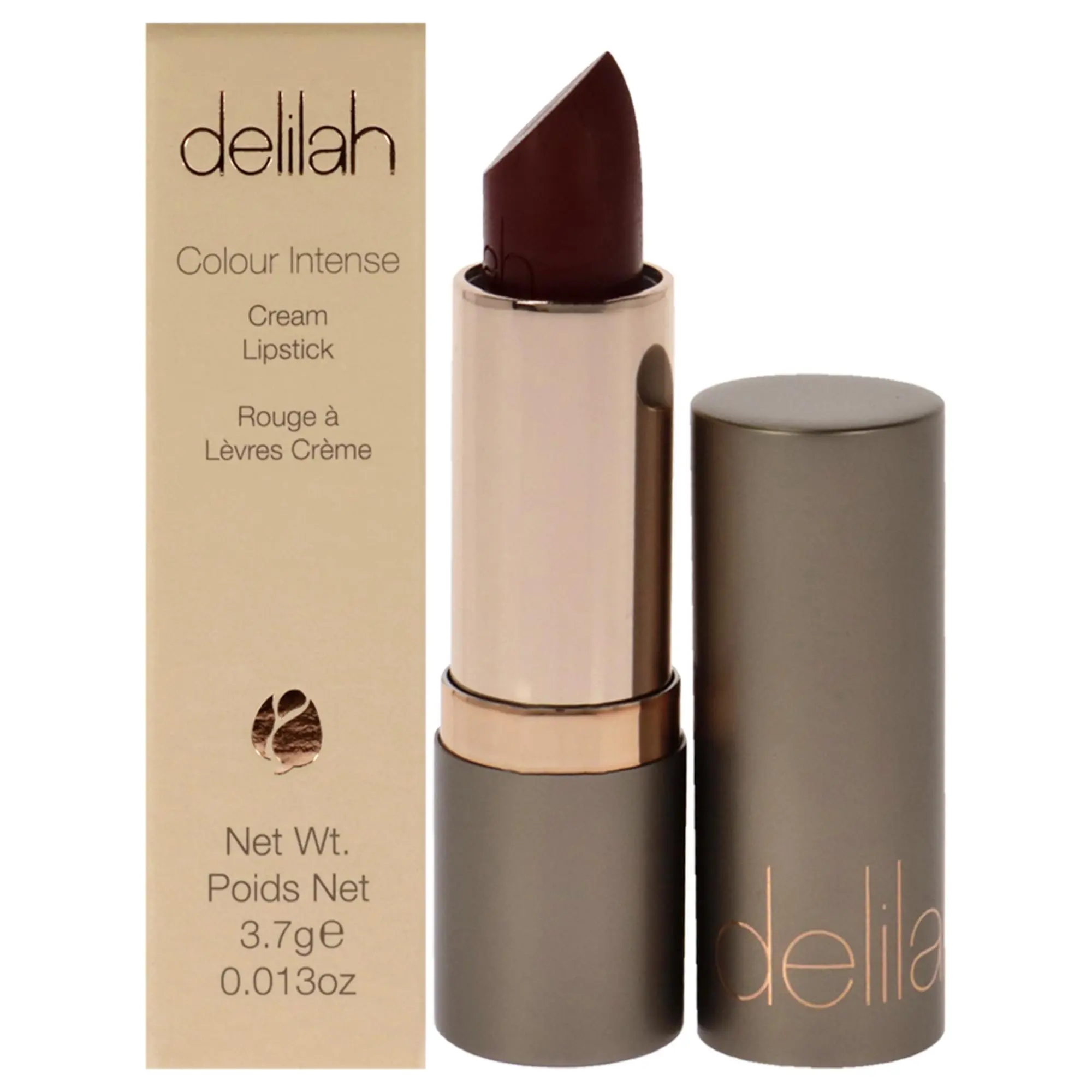 Women's Delilah Vintage Bold Intense Color Cream Lipstick - Rouge Makeup, Versatile Choice, 0.013oz Box and Tube Pack