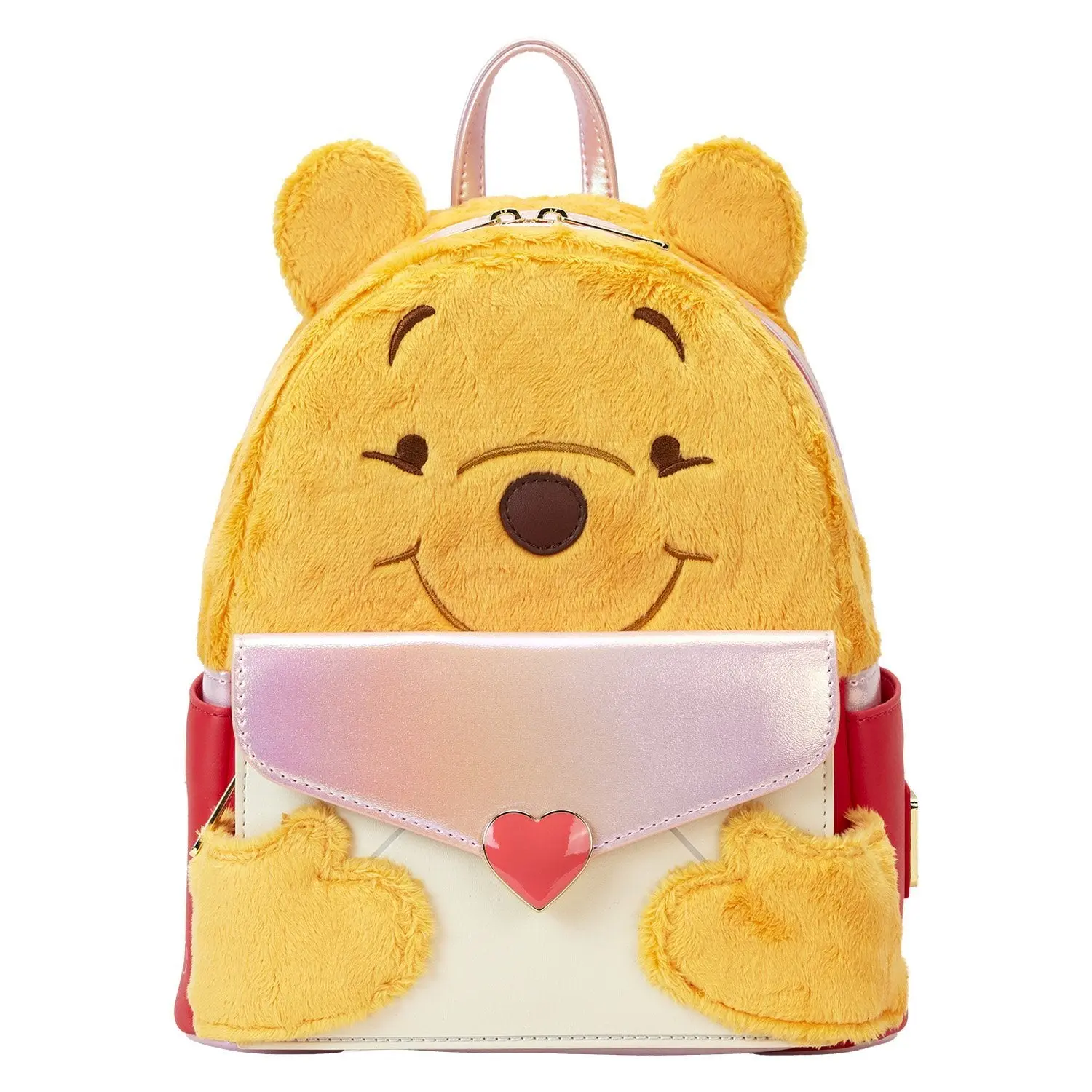 Loungefly Disney Winnie The Pooh Love Letter Cosplay Mini Backpack, Women's Faux Leather Casual Daypack with Interactive Piglet and Plush Details