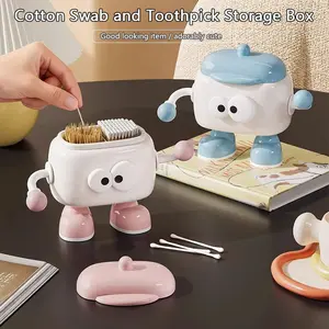 Cute Toothpick Holder, Creative Cotton Swab Storage Box, Home Desktop Floss Container, Multi-Functional Organizer, Festival Gift
