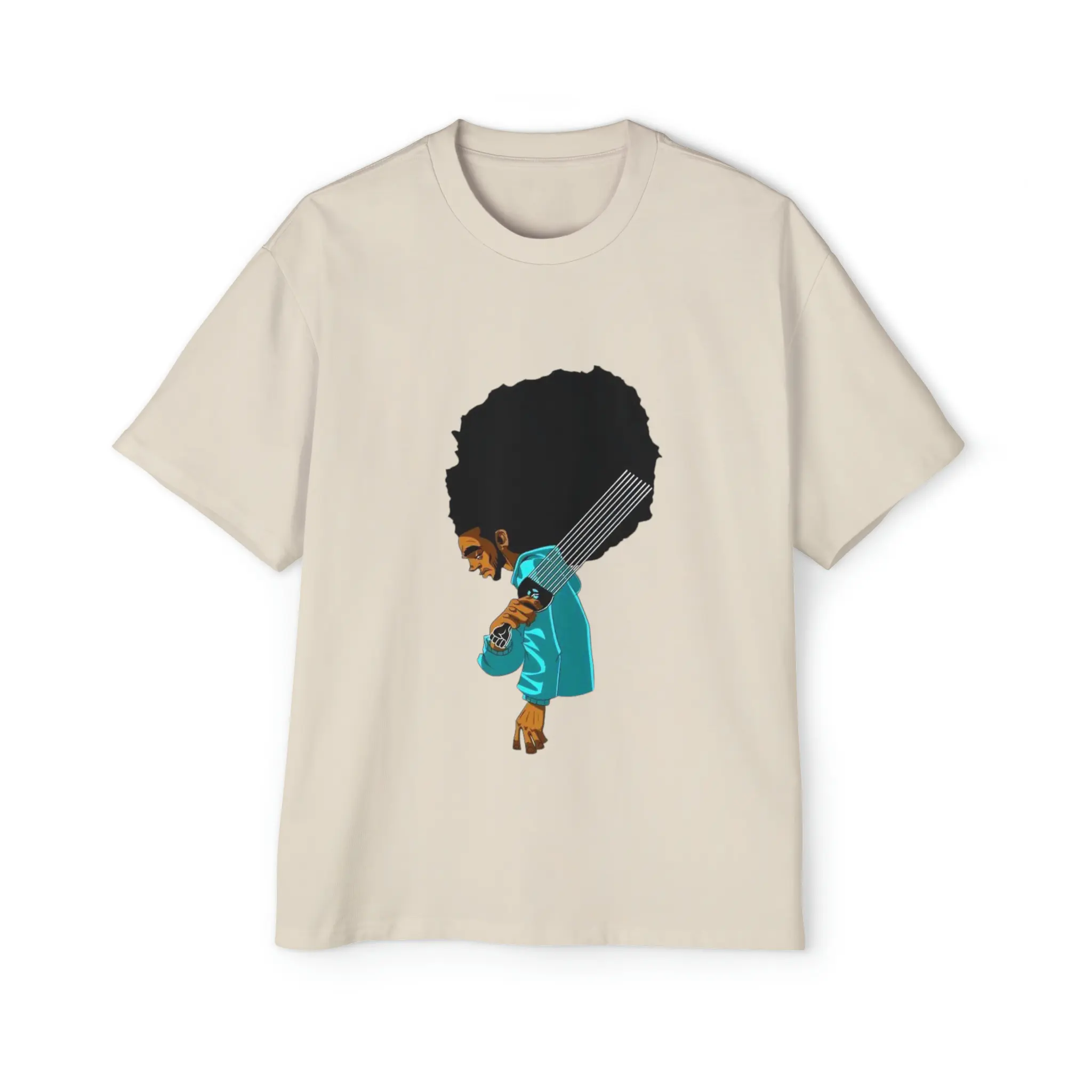 Men's Afro Pride Crew-Neck Short-Sleeve Casual T-Shirt