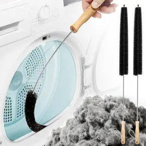 Dryer Vent Cleaner Kit 2 Pack - Household Cleaning Supplies 304 Stainless Steel Dryer Lint Brush Home Essentials for Lint Trap Dust Vacuum Brush