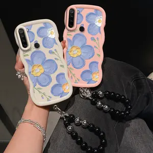 1 Piece Note 8 Pastel Flowers Entertainment Ready Flexible For Redmi Note 8 Case With Refined And Bracelet