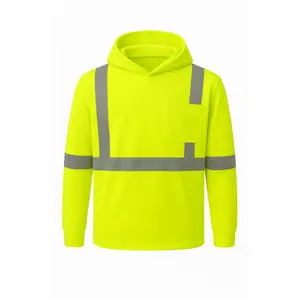 Cotton World Hi-Vis Hooded Reflective T-Shirt Class 2 Single Tone