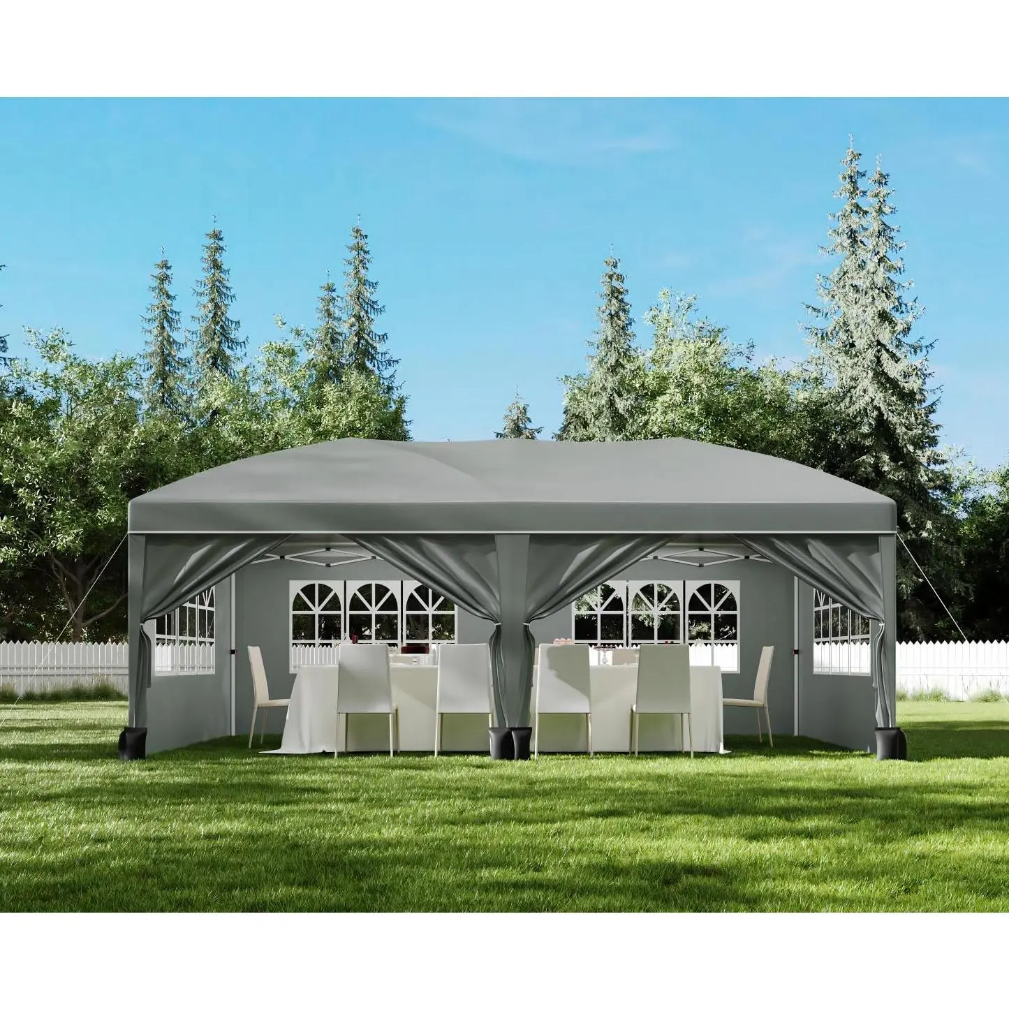 Heavy Duty 10x20 Pop Up Canopy Tent with 6 Sidewalls – Commercial ...