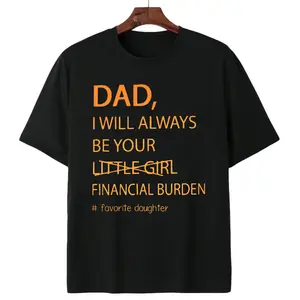 Menswear Cotton Men's Short-Sleeve T-Shirt, Ideal for Dads with a Favorite Daughter and a Lighter Wallet