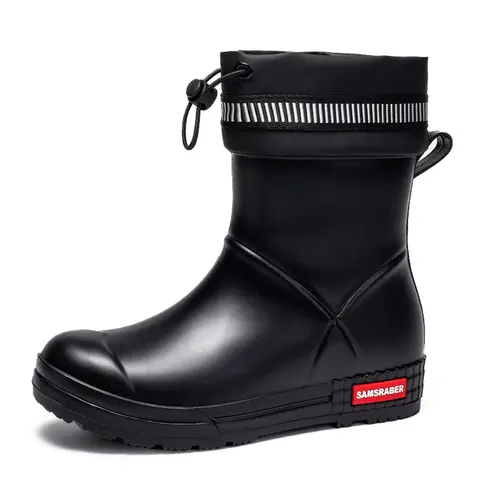 Men's & Women's High-Quality Anti-Slip Rain Boots with Cuff, Non Slip Boots, Round Toe Boots, Waterproof Kitchen Shoes, Garden Shoes, Motorcycle Boots, Fishing Shoes, General Boot