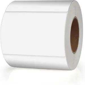 White Rectangle Stickers 3 x 2 Inch Color Coding Labels Vinyl Roll Self-Adhesive  Removable 500 count