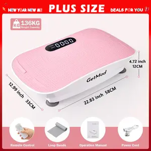 【Free Delivery】【FEBRUARY DEAL】GETMOD Plus Size Vibration Plates Exercise Equipment with LED Display, Brushless Motor for Smooth Operation, Bluetooth Speaker 10 Speed Levels Quiet Motor Home Gym Stuff Exercise Machine for Full Body Wellness #1