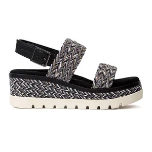 Jambu Womens Destiny Braided Slingback Casual Sandals Casual Mid Heel 2-3" - Black