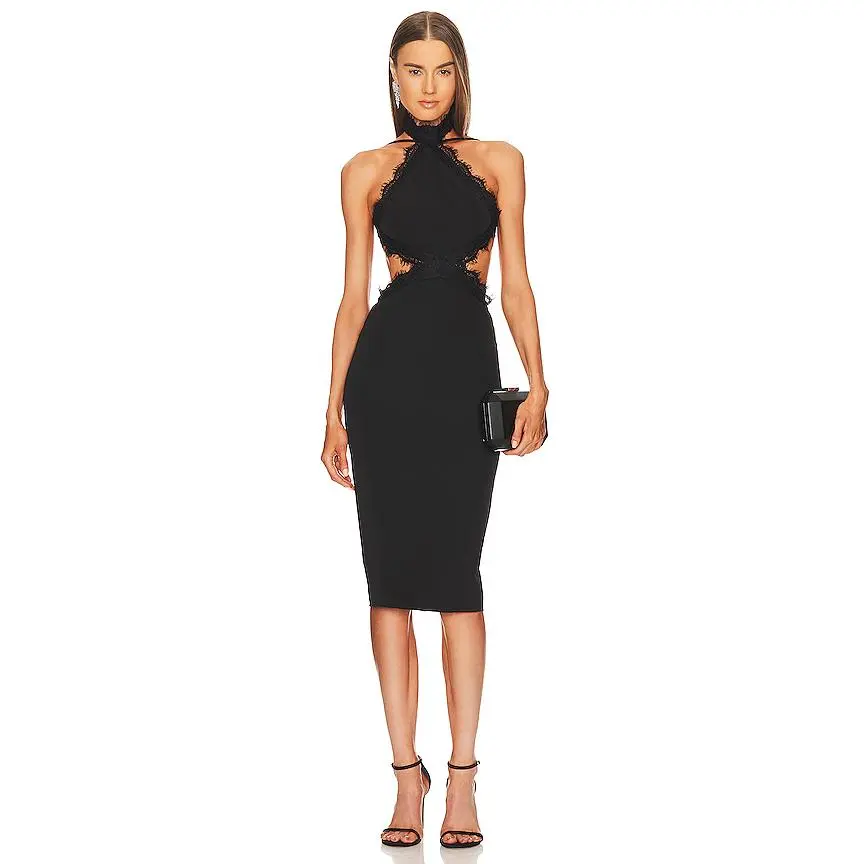 Michael Costello x REVOLVE Jenson Midi Dress in Black Michael Costello x REVOLVE Jenson Midi Dress in Black