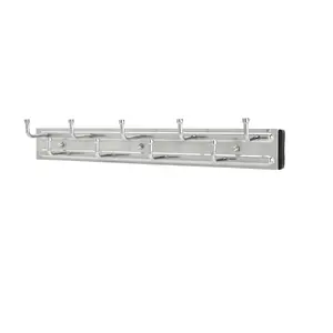 Rev-A-Shelf 14" Pull Out Belt Rack Closet Storage Organizer, Chrome, BRC-14CR