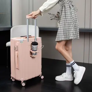 Luggage Set 3 Piece Suitcase Sets with TSA Lock Moulded Corner 4 Spinner Wheels, ABS Hardside Trolley Travel Case for Carry On Check-in Business Trip, Pink 20" 24" 28"