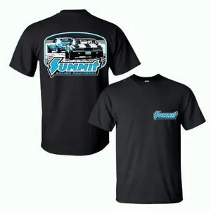 🏁 Summit Racing Equipment T-Shirt – Black Drag Racing Graphic Tee, Classic Muscle Cars Design, Vintage Motorsport Shirt for Car Racing Fans🚗💨