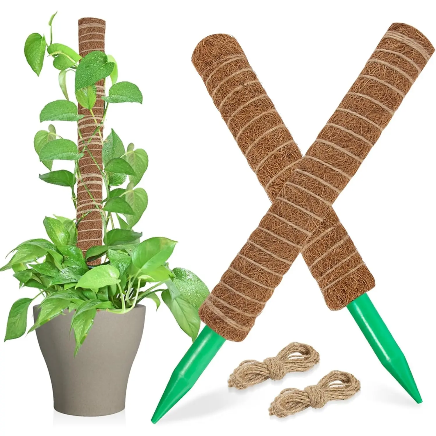 Moss Totem Pole - Moss Pole for Plants Monstera 2 Pcs 15.7 Inch Coco Coir  Pole for