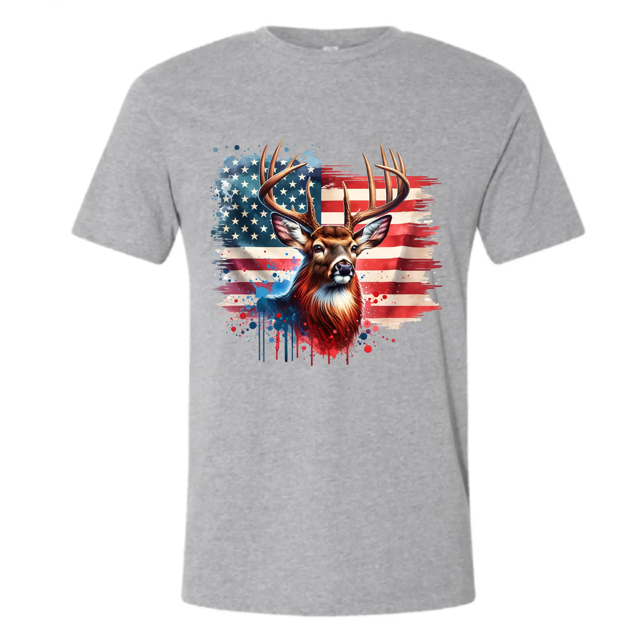 DTF Direct-to-Film Graphic Transfer - Unique American White Tail Deer-Flag Nature Motif, Casual Patriotism DIY Supply, Durable Choice, Vibrant Colors Stay Bold for T-Shirts (Toys & Hobbies Specialty DIY Supplies Printmaking Embossing Accessories)