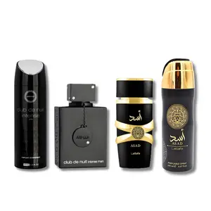 Armaf Intense EDT 3.4FL.OZ & Body Spray 6.8FL.OZ + Lattafa Asad EDP 3.4FL.OZ & Body Spray 6.8FL.OZ