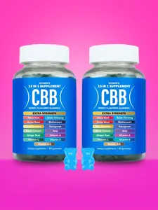 CBB Women's Support Supplement Double Pack - 120 Berry Flavored Gummies with Essential Vitamins & Herbal Extracts - Vegan Gluten Free - 2 Months Supply