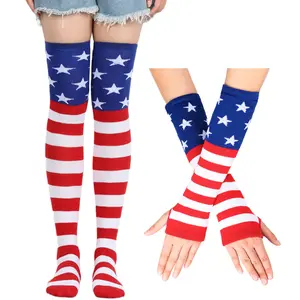 American Flag Socks Stars and Stripes Over Knee Long Socks Cross Border Star Pattern High Tube Long Socks Unique Design Comfortable Stylish Fashion Accessories