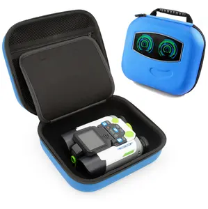 CASEMATIX Adventure Travel Case Compatible With Leapfrog Magic Adventures Binoculars Blue Portable Zippered Organizer With Robot Face Gel Padded Divider And Netted Accessory Pocket