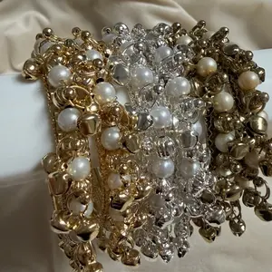 Pearl Ghungroo bangles set