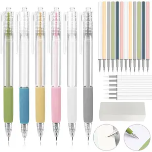 25 Pcs Retractable Cutting Knife Pen with Mini Sharpener Tungsten Steel and Ceramic Cutter Head Refills Precision Cutting Carving for Scrapbook Drawing DIY Craft
