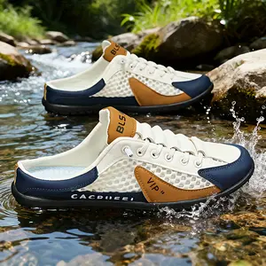 Men's Summer 2026 New Mesh Sport Casual Shoes Closed Toe Slip-On Sandals with Hollow Out Design Lazy Beach Sneaker Footwear Athletic Soft Sole