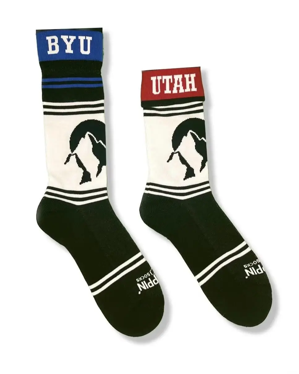 Rivalry Flippin' Socks – BYU to Utah Comfy Stretchy Soft