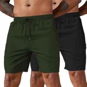 COOFANDY Men's 2 Pack Workout Gym Shorts 7 Inch / 5 Inch Athletic Shorts Lightweight Casual Jogger Short with Zipper Pockets