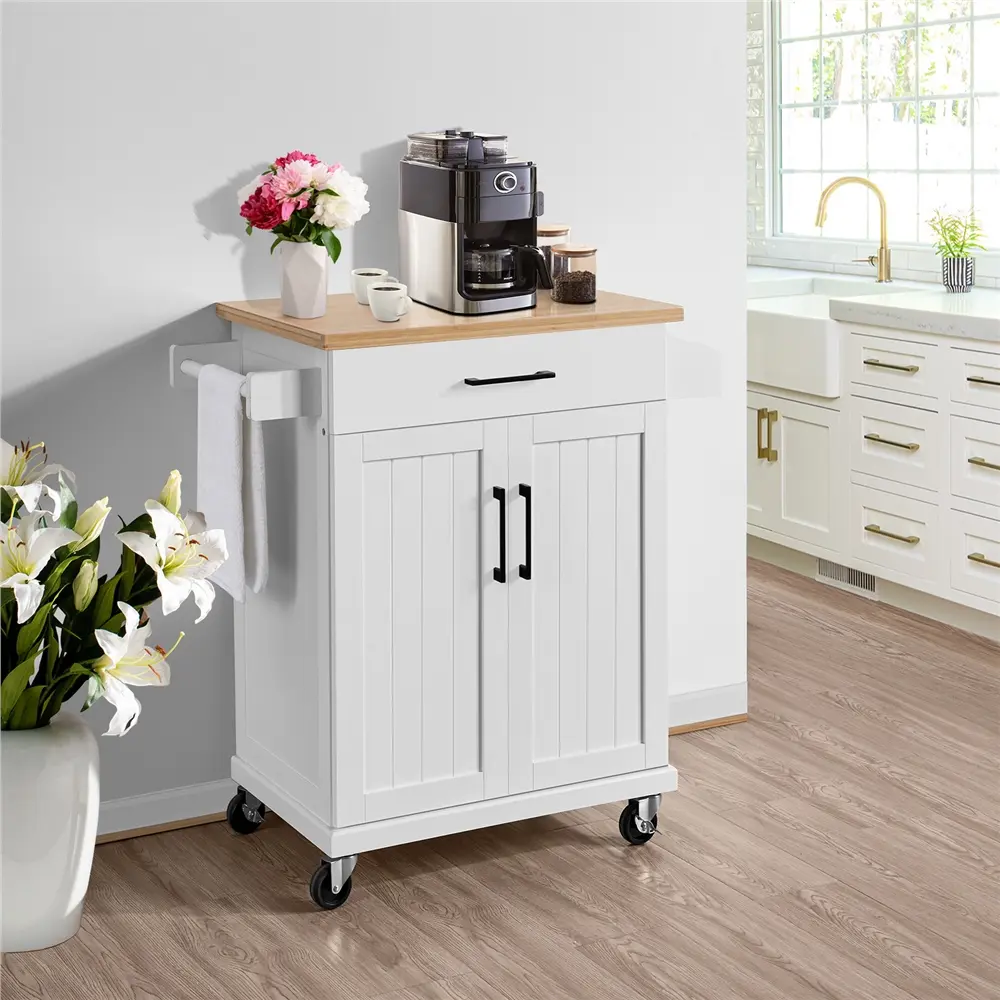 Yaheetech Kitchen Island Cart with Spice Rack Storage Rolling Kitchen Cart with Towel Rack & Drawer for Dining Room/Kitchen/Living Room Yaheetech Kitchen Island Cart with Spice Rack Storage Rolling Kitchen Cart with Towel Rack & Drawer for Dining Room/Kitchen/Living Room