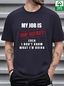 Men's 100% Cotton Slim Fit T-Shirt, Casual Daily Wear Tee, Comfortable & Stylish Design, Perfect for Everyday Use